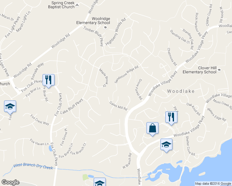 map of restaurants, bars, coffee shops, grocery stores, and more near 5800 Gates Mill Place in Midlothian