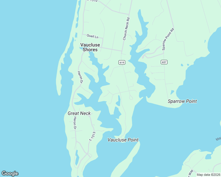 map of restaurants, bars, coffee shops, grocery stores, and more near 11480 Pintail Court in Machipongo