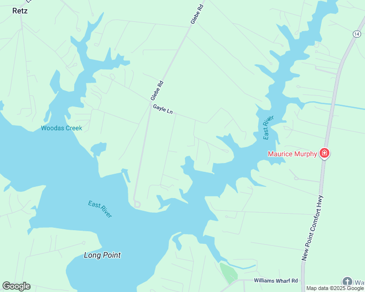 map of restaurants, bars, coffee shops, grocery stores, and more near 82 Elsies Lane in Mathews