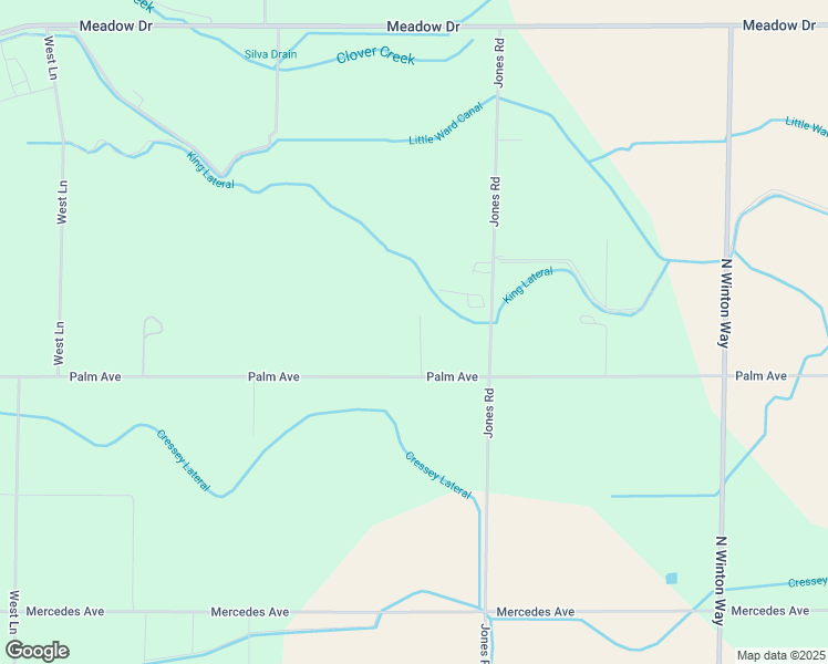 map of restaurants, bars, coffee shops, grocery stores, and more near 7660 Palm Avenue in Winton