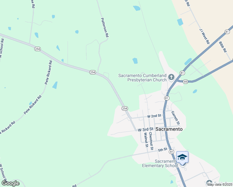 map of restaurants, bars, coffee shops, grocery stores, and more near Kentucky 254 in Sacramento