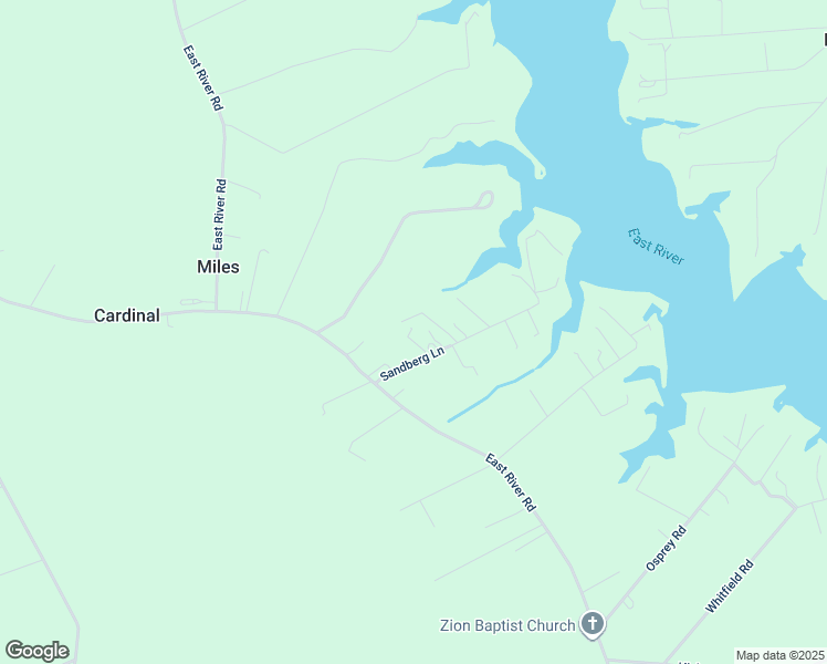 map of restaurants, bars, coffee shops, grocery stores, and more near 131 Sandberg Lane in Cardinal