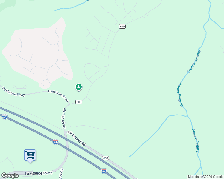 map of restaurants, bars, coffee shops, grocery stores, and more near 7121 Holiday Lane in Toano