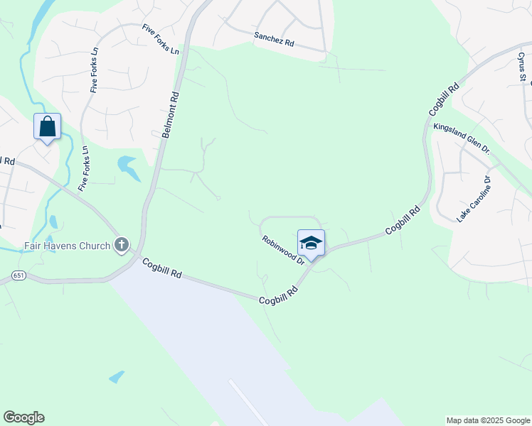 map of restaurants, bars, coffee shops, grocery stores, and more near 7648 Robinwood Drive in Chesterfield