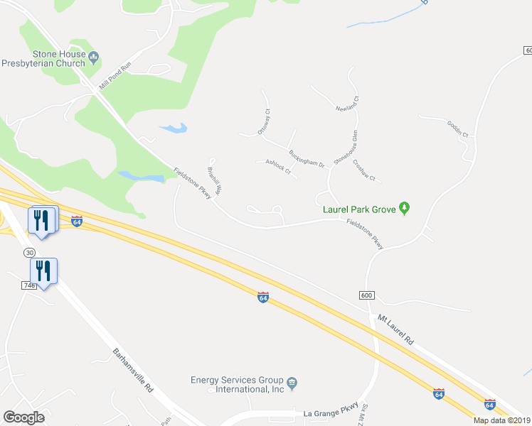map of restaurants, bars, coffee shops, grocery stores, and more near 9311 Ashwood Court in Toano