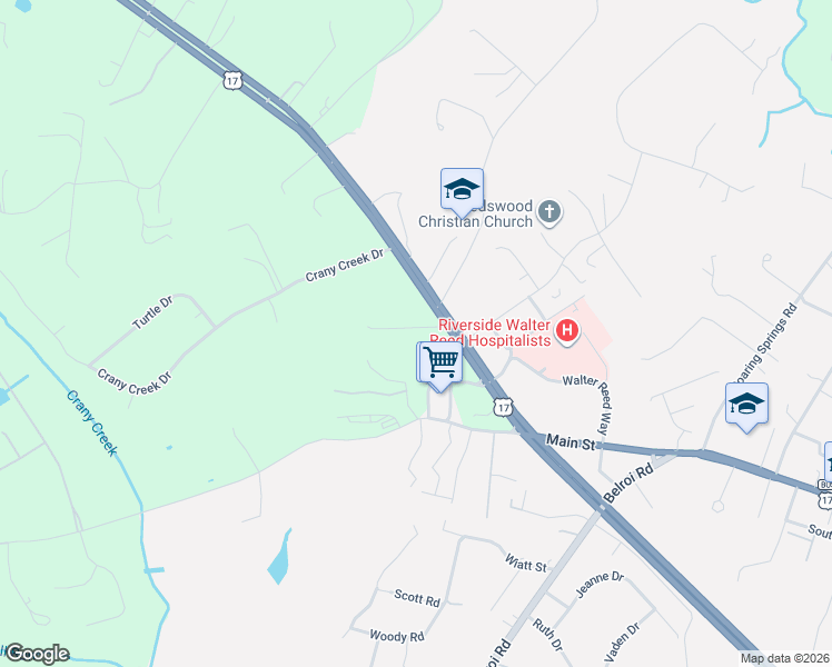 map of restaurants, bars, coffee shops, grocery stores, and more near 6010 J H Seawell Drive in Gloucester