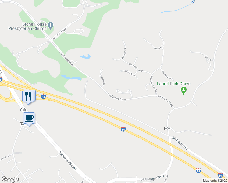 map of restaurants, bars, coffee shops, grocery stores, and more near 9332 Ashwood Court in Toano