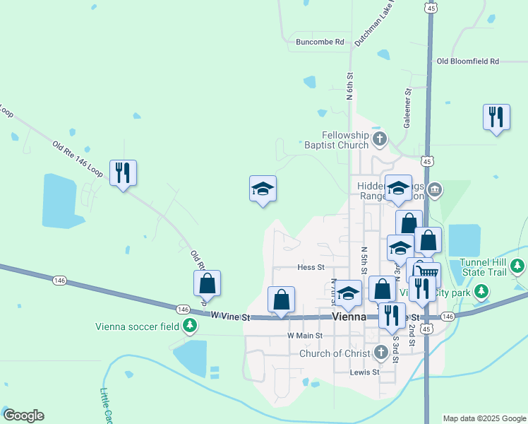 map of restaurants, bars, coffee shops, grocery stores, and more near in Johnson County