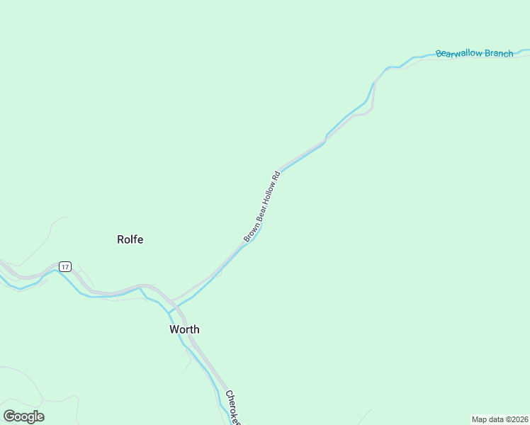 map of restaurants, bars, coffee shops, grocery stores, and more near Bearwallow Road in Northfork
