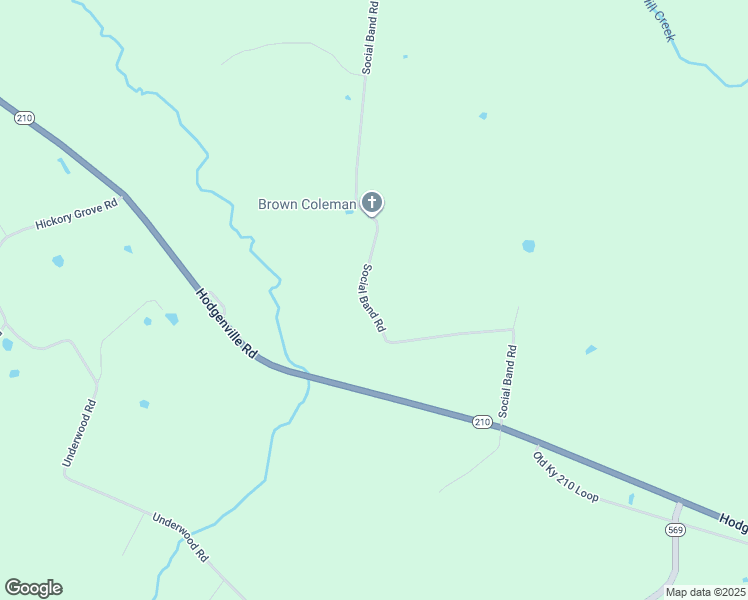 map of restaurants, bars, coffee shops, grocery stores, and more near 668 Social Band Road in Campbellsville