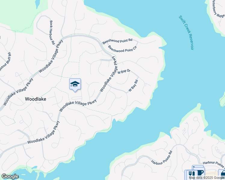 map of restaurants, bars, coffee shops, grocery stores, and more near 5601 North Chase Court in Midlothian