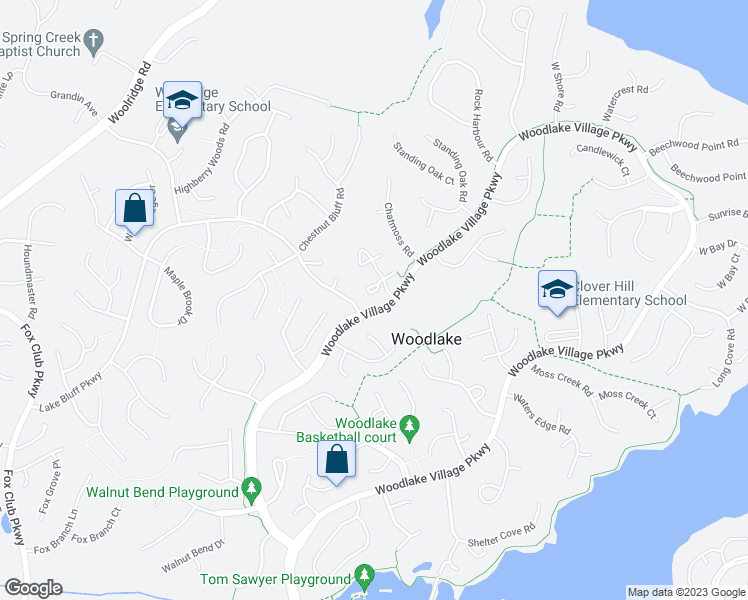 map of restaurants, bars, coffee shops, grocery stores, and more near 14713 Beacon Hill Court in Midlothian