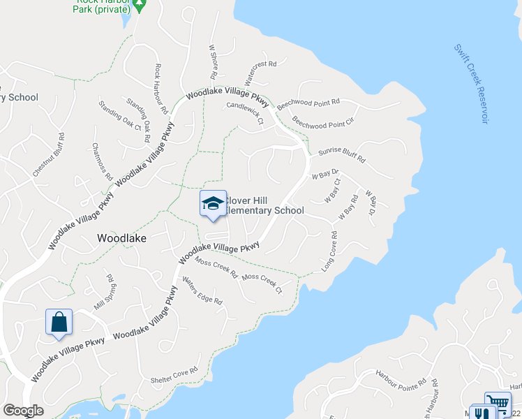 map of restaurants, bars, coffee shops, grocery stores, and more near 5800 Laurel Trail Court in Midlothian