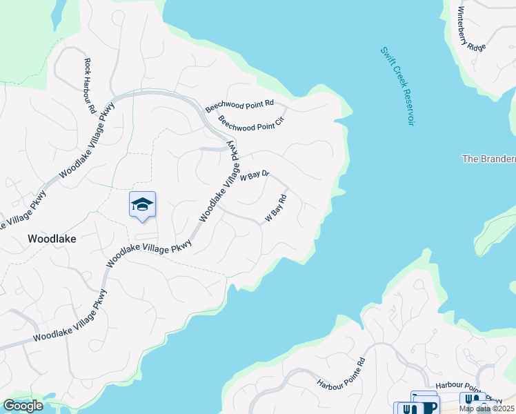 map of restaurants, bars, coffee shops, grocery stores, and more near 5509 West Bay Court in Midlothian