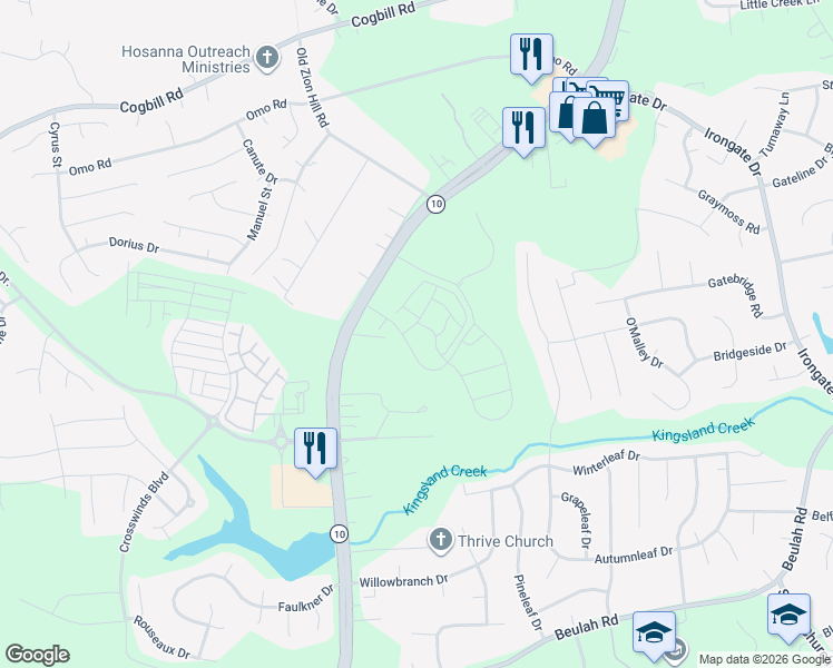 map of restaurants, bars, coffee shops, grocery stores, and more near 6767 Iron Bridge Road in Richmond