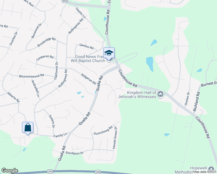 map of restaurants, bars, coffee shops, grocery stores, and more near 10218 Ridgerun Road in Chesterfield