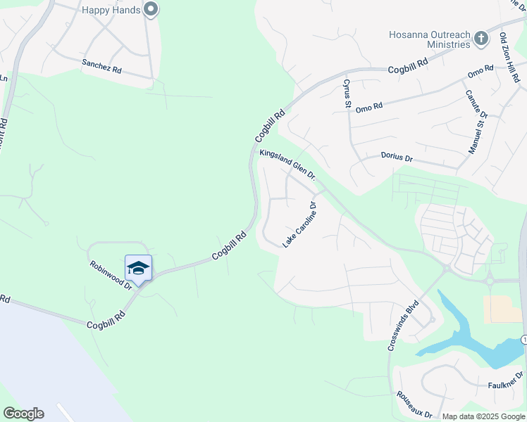 map of restaurants, bars, coffee shops, grocery stores, and more near 7031 Lake Caroline Dr in Chesterfield