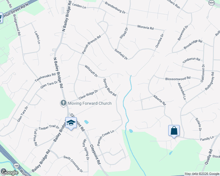 map of restaurants, bars, coffee shops, grocery stores, and more near 5030 Wiltstaff Place in Midlothian