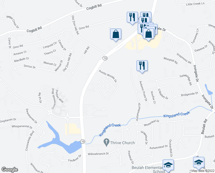 map of restaurants, bars, coffee shops, grocery stores, and more near 6767 Iron Bridge Road in Richmond