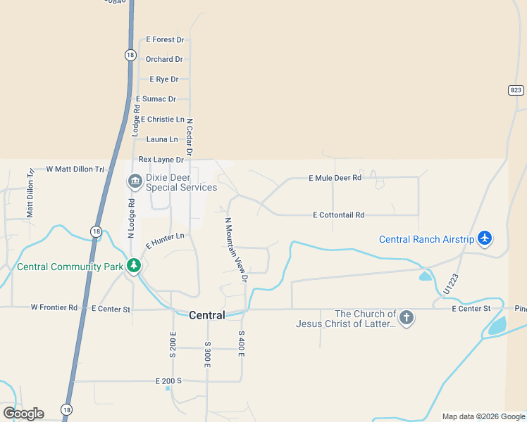 map of restaurants, bars, coffee shops, grocery stores, and more near 254 Cottontail Circle in Central