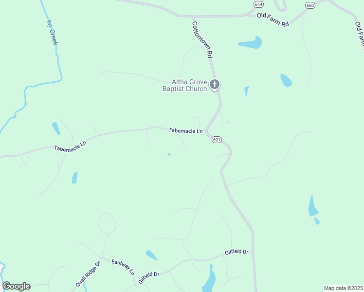 map of restaurants, bars, coffee shops, grocery stores, and more near 1138 Tabernacle Lane in Forest