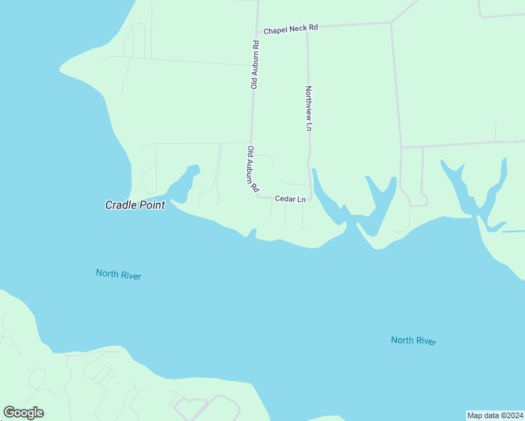 map of restaurants, bars, coffee shops, grocery stores, and more near 97 Cradle Point Lane in North