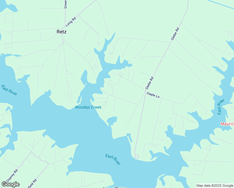 map of restaurants, bars, coffee shops, grocery stores, and more near 2526 Glebe Road in Mathews