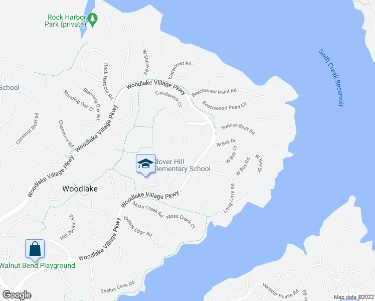 map of restaurants, bars, coffee shops, grocery stores, and more near 5606 Fiddlers Ridge Lane in Midlothian