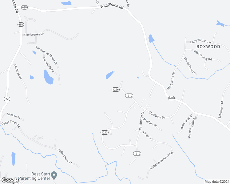 map of restaurants, bars, coffee shops, grocery stores, and more near 104 Winding Cedar Way in Lynchburg