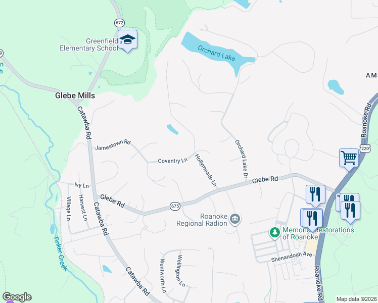 map of restaurants, bars, coffee shops, grocery stores, and more near 1-237 State Route 1042 in Daleville