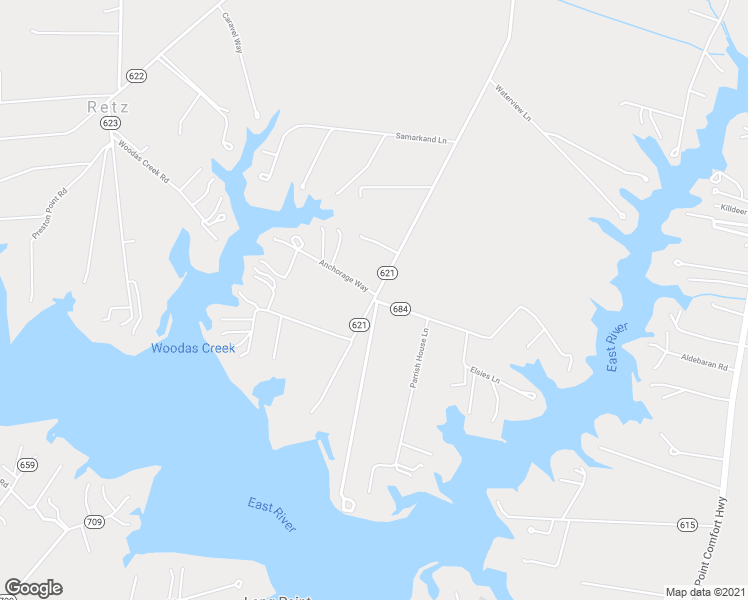 map of restaurants, bars, coffee shops, grocery stores, and more near 2526 Glebe Road in Mathews