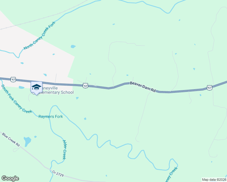 map of restaurants, bars, coffee shops, grocery stores, and more near Beaver Dam Road in Caneyville