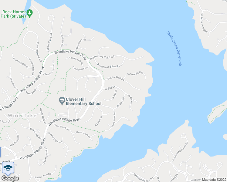 map of restaurants, bars, coffee shops, grocery stores, and more near 5502 West Bay Court in Midlothian