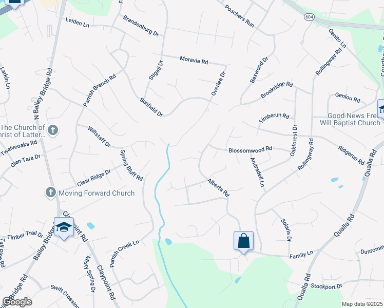 map of restaurants, bars, coffee shops, grocery stores, and more near 10112 Alberta Circle in Chesterfield