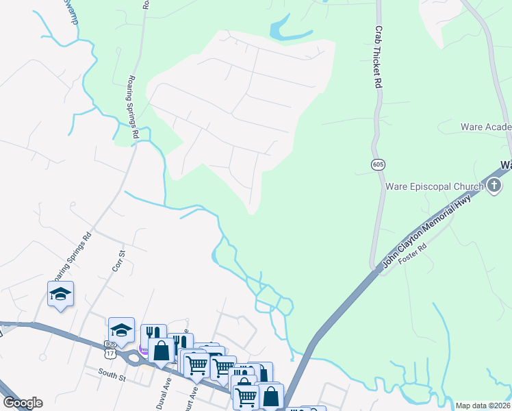 map of restaurants, bars, coffee shops, grocery stores, and more near 7623 Rob Lane in Gloucester