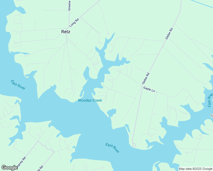 map of restaurants, bars, coffee shops, grocery stores, and more near 2582 Glebe Road in Mathews