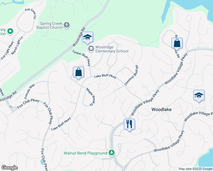 map of restaurants, bars, coffee shops, grocery stores, and more near 5709 Saddle Hill Drive in Midlothian