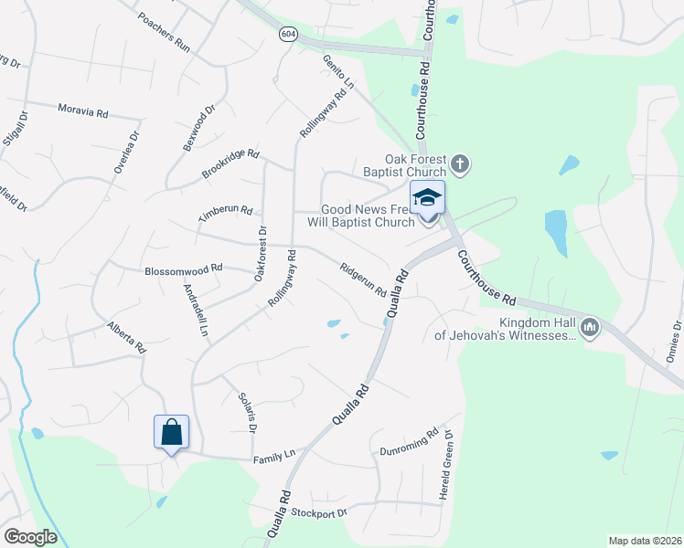 map of restaurants, bars, coffee shops, grocery stores, and more near 10355 Ridgerun Road in Chesterfield