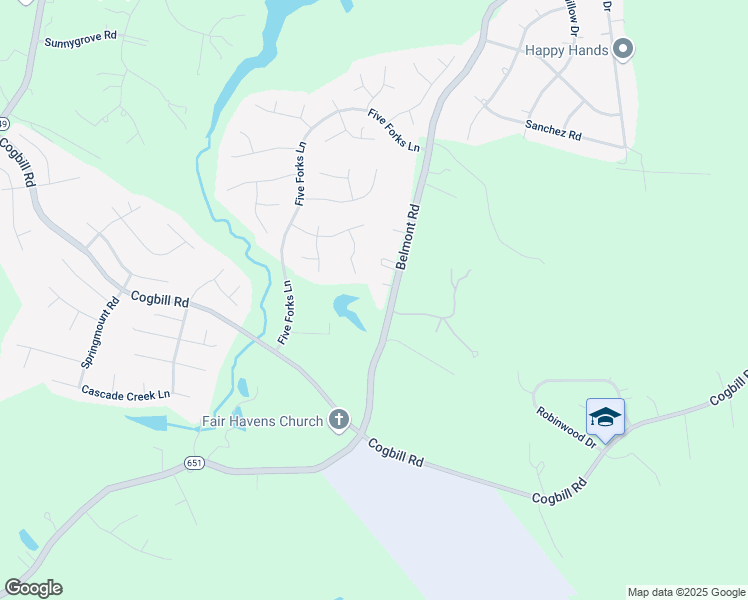 map of restaurants, bars, coffee shops, grocery stores, and more near 8100 Belmont Road in Chesterfield