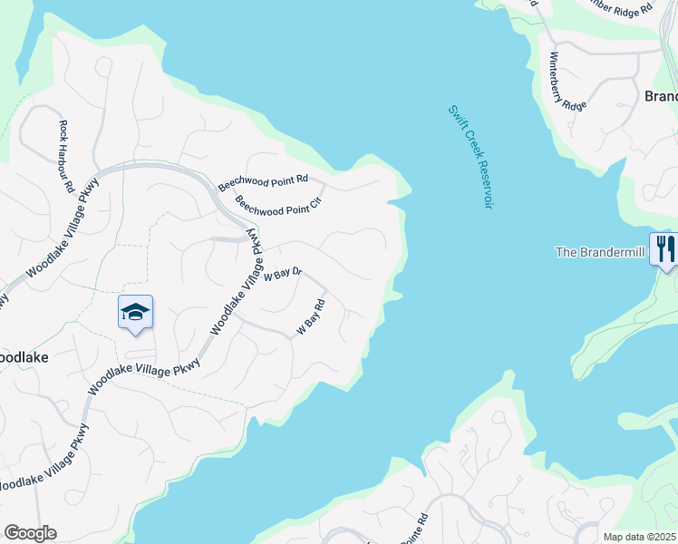 map of restaurants, bars, coffee shops, grocery stores, and more near 13801 Sunrise Bluff Road in Midlothian