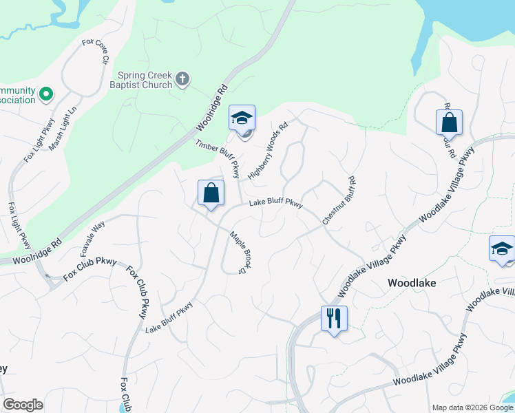 map of restaurants, bars, coffee shops, grocery stores, and more near 5600 Saddle Hill Drive in Midlothian