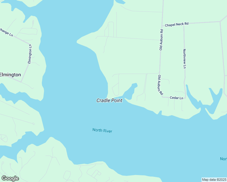 map of restaurants, bars, coffee shops, grocery stores, and more near 309 Cradle Point Lane in North