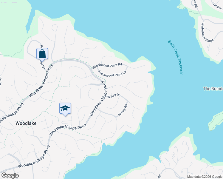 map of restaurants, bars, coffee shops, grocery stores, and more near 13909 Sunrise Bluff Road in Midlothian