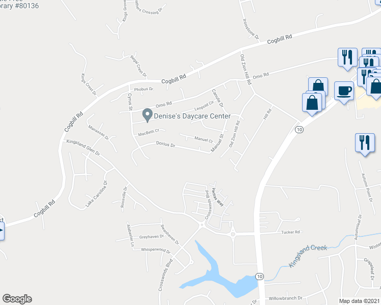 map of restaurants, bars, coffee shops, grocery stores, and more near 6137 Dorius Drive in Richmond