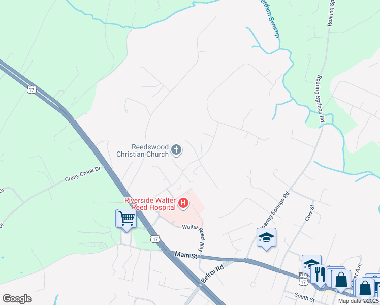 map of restaurants, bars, coffee shops, grocery stores, and more near 7694 Meredith Drive in Gloucester Courthouse