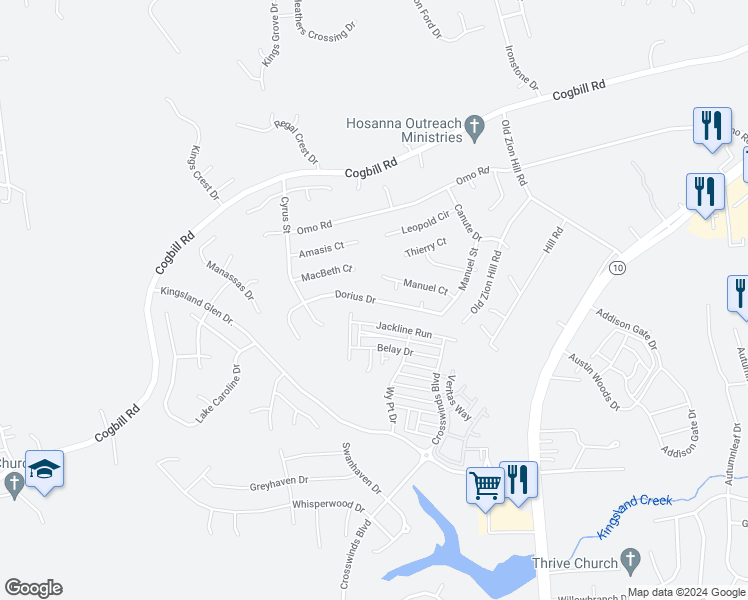 map of restaurants, bars, coffee shops, grocery stores, and more near 6225 Dorius Drive in Richmond