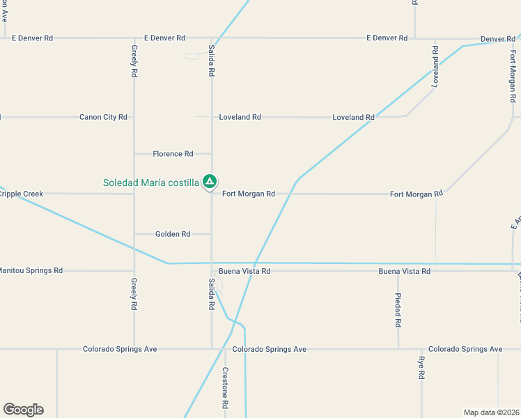 map of restaurants, bars, coffee shops, grocery stores, and more near Fort Morgan in Blanca