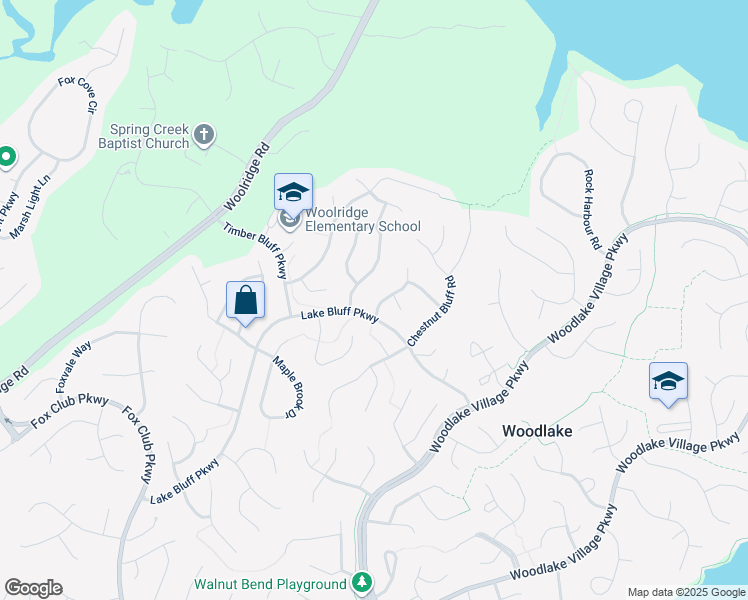map of restaurants, bars, coffee shops, grocery stores, and more near 5504 Orchard Grove Lane in Midlothian