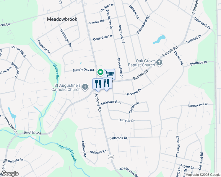 map of restaurants, bars, coffee shops, grocery stores, and more near 7016 Fuqua Avenue in Richmond