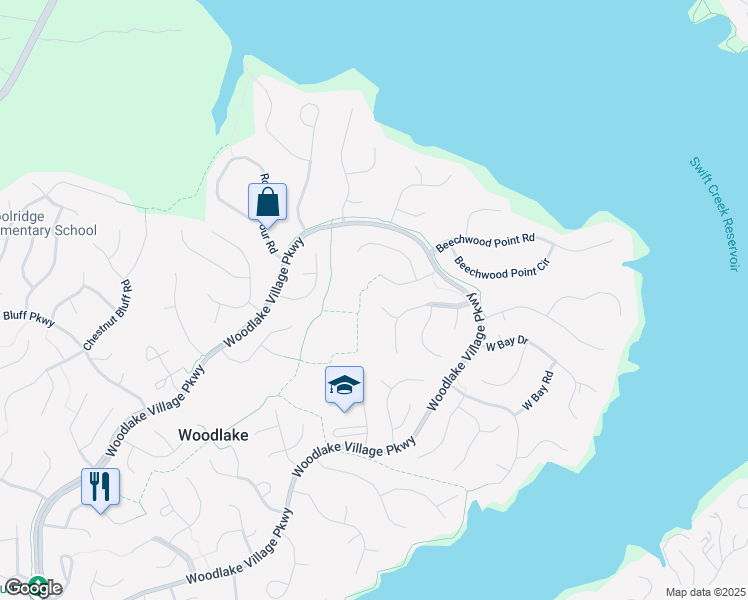 map of restaurants, bars, coffee shops, grocery stores, and more near 14208 Fiddlers Ridge Place in Midlothian